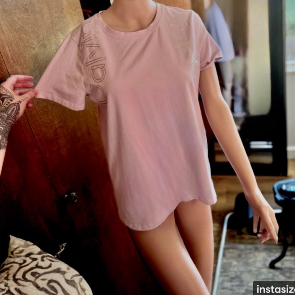 Shimmery Calvin Klein Light Pink Tee Small